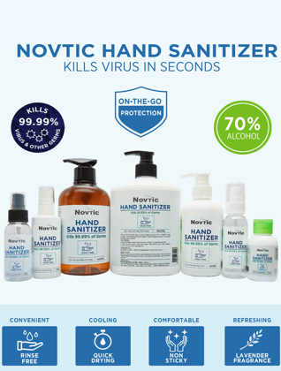 Purchase the Novtic Hand Sanitizer 70% Alcohol at Millennium Clinic KL.