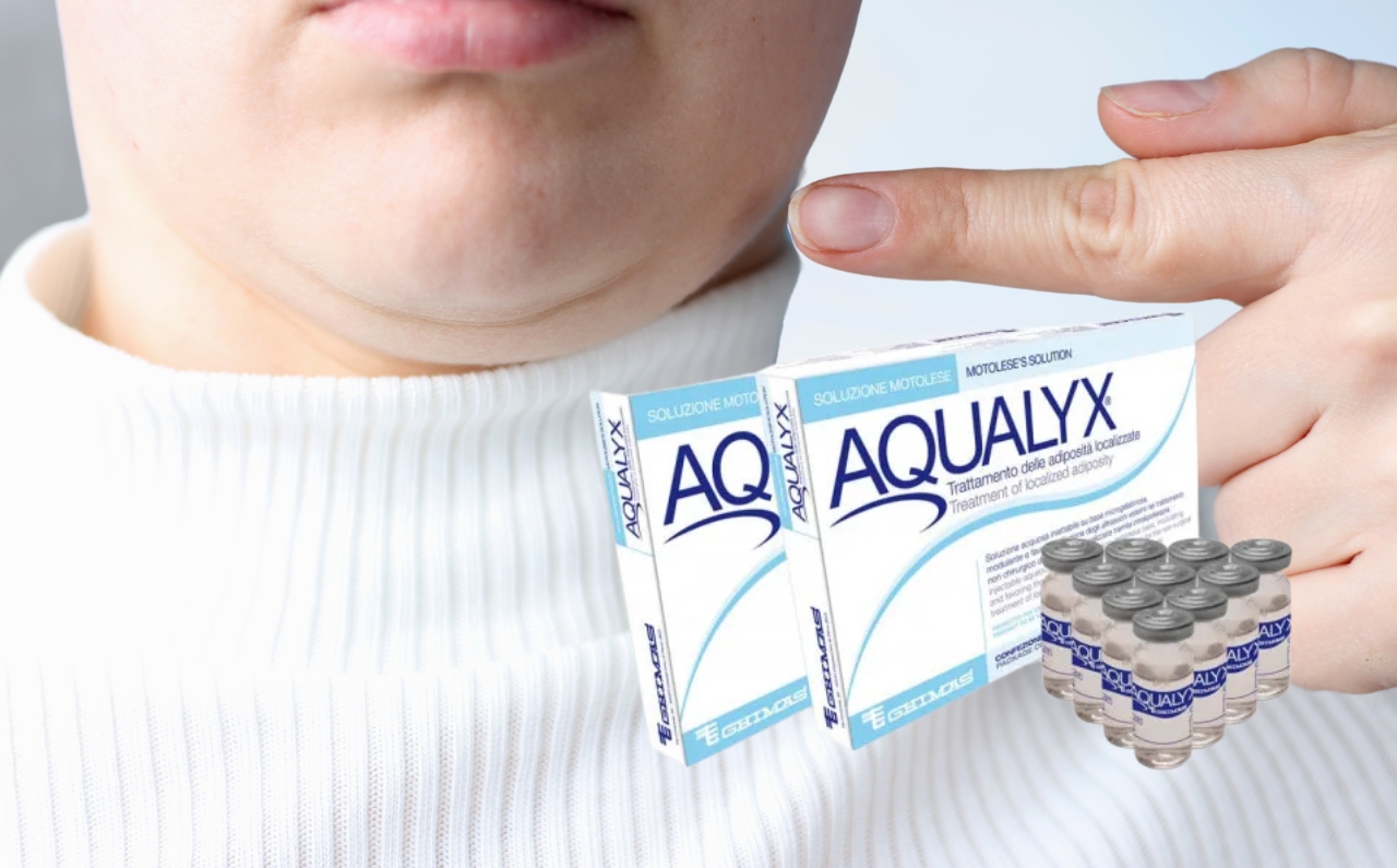 Person with stubborn chin fat receiving Aqualyx fat dissolving injection at Millennium Clinic KL.