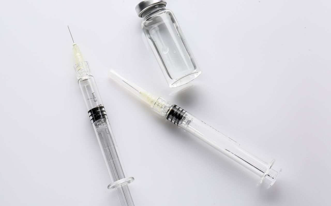 Close-up of HA filler syringes used in aesthetic treatments