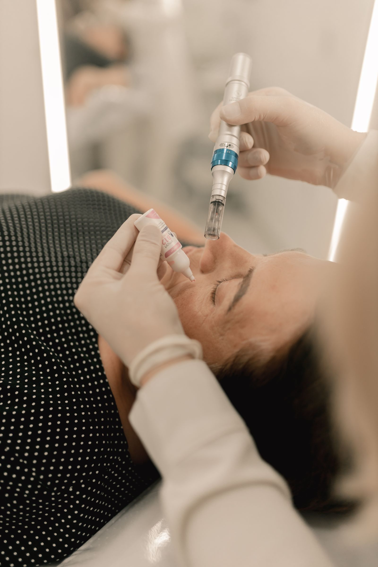 Microneedling-style facial treatment for skin texture concerns
