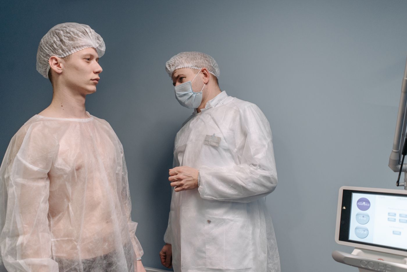 Doctor reviewing a skin assessment during a medical consultation